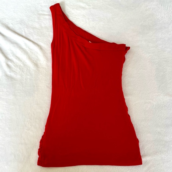 Red One-Shoulder Top - Picture 2 of 8
